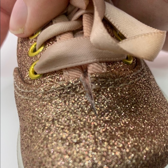 Keds Kate Spade Rose Gold Sneakers with Glittery Finish - Picture 9 of 10